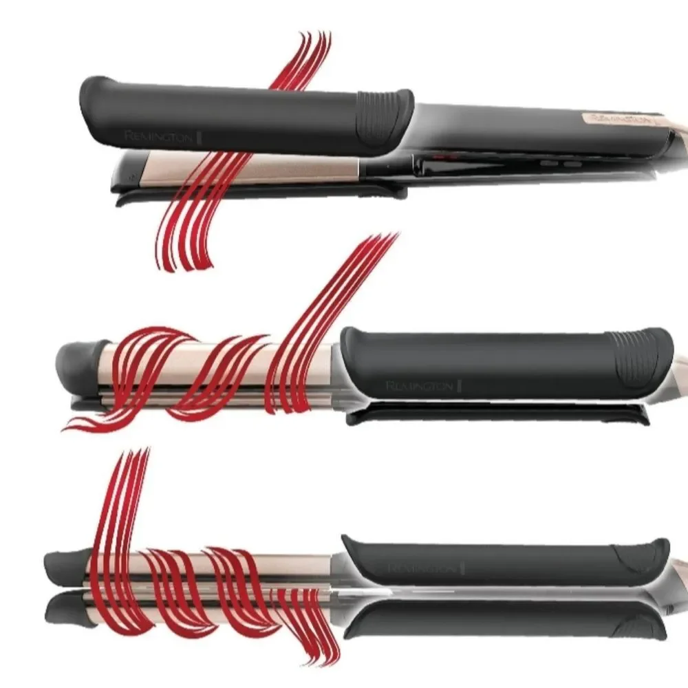 New Remington One Black Flat Iron and Curler Convertible